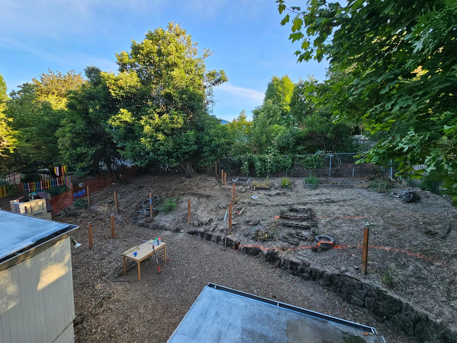 Residential site conditions before excavation